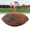 VBESTLIFE Rugbyball, PU, ​​Größe 9, Vintage-Design, Bequemer Griff, Trainingsfußball, Geeignetes