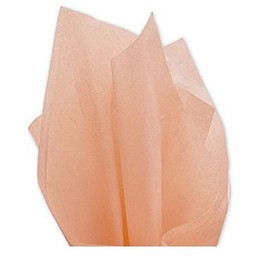 x50 - Pastel Peach Tissue POM POMS Wrapping Paper Sheets - 16gms - Acid Free - 50x75 CM
