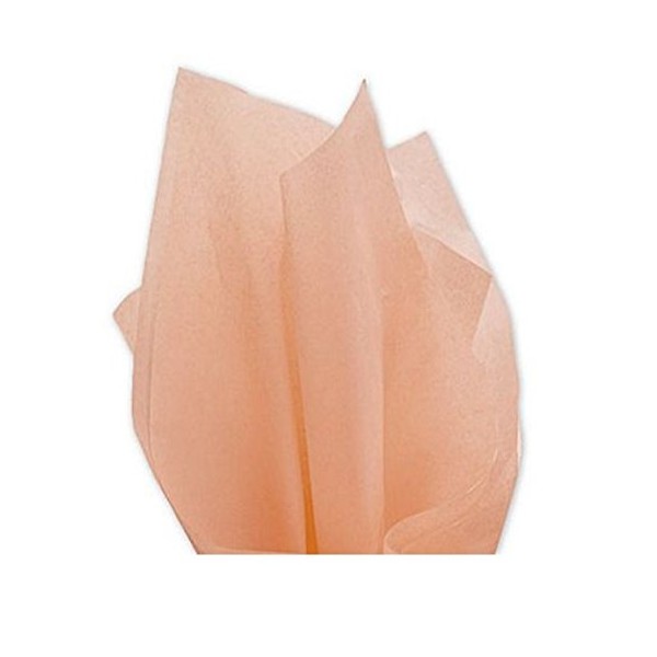 x50 - Pastel Peach Tissue POM POMS Wrapping Paper Sheets