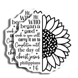 Inspirational Magnets - Bible Verse Magnets - Floral Decorative Magnets - Positive Quote Magnets- 2 Pack - Made in USA - PLDFMAG3581