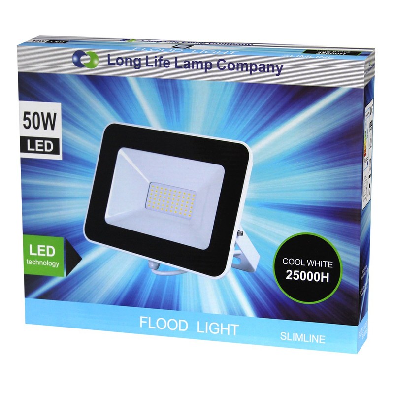 Energy Saving 50w LED Outdoor Floodlight Cool White IP Rated