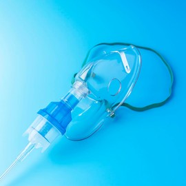 Horizontal (10cc) Nebulizer Mask Set (1 piece/1 set) [Model Number: Ym-012], Horizontal Nebulizer Jar (10cc), Inhalation Mask (Transparent), Oxygen Tube 6.6 ft (2 m) (Transparent) (M (Height 3.5