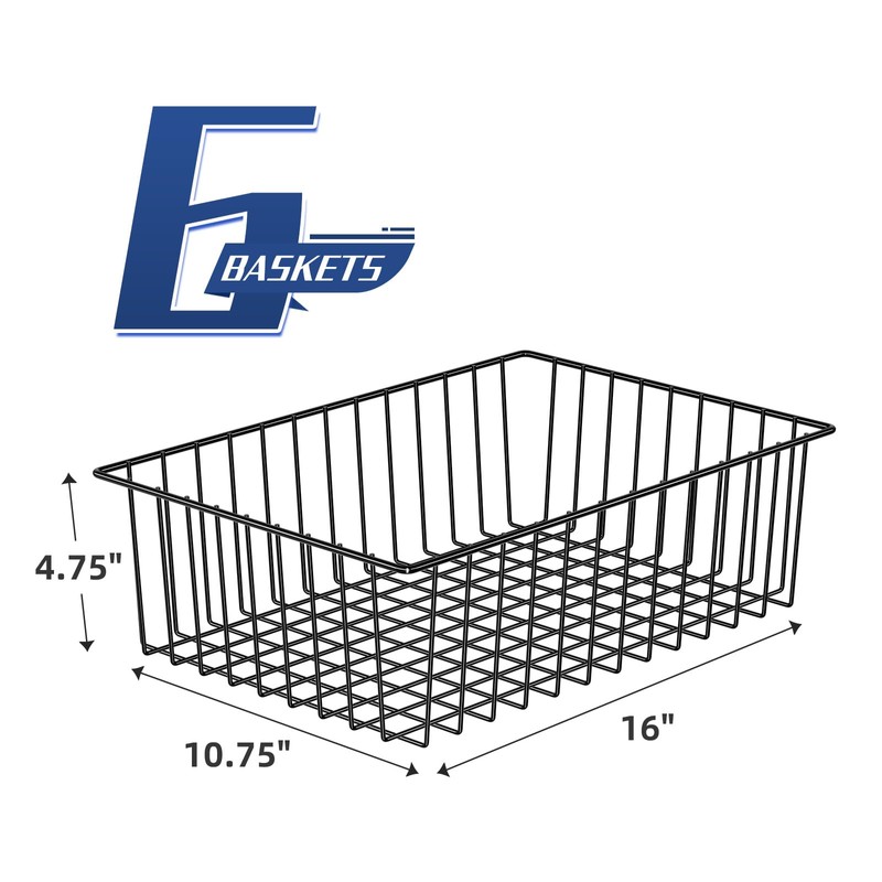 Simple Trending 6 Pack Large Wire Baskets for Organization, Metal
