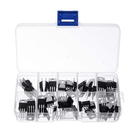 PENGLIN Adjustable Three Terminal Regulator Voltage Transistor Kit, 10 Types (LM317T, L7805CV, L7806CV, L7808CV, L7809CV, L7810CV, L7812CV, L7815CV, L7818CV, L7824CV), 50 Pieces