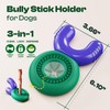 BLESQU Dog Bully Stick Holder – Treat-Dispensing Chew Toy –