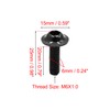 uxcell 10pcs M6 Black Aluminum Alloy Hex Socket Head Motorcycle