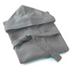 Bee Unisex Soft Microfiber Hooded Bathrobe with Pocket, gray