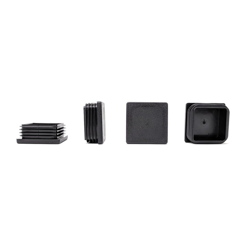 45x45mm Plastic End Caps, Square Tube Inserts (Pack of 4,