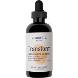 Ameo Life's Humic & Fulvic Mineral Drops - Ionic Trace Minerals for Immune and Digestive Support