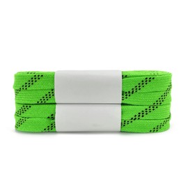 TaktZeit Waxed Skate Lace for Hockey Skates Roller Skates Figure Skates and so on Multi-Size 2 Pairs (LightGreen, 84")