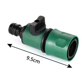 TOKIISHE Pack of 2 Quick Coupling Extender, Regulating Valve 1/2 Inch, Hose Valve, Quick Connector Valve for Garden Hose, for Pipe Connecting Garden Tools, Hoses, Hose Coupling