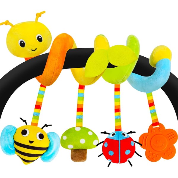 CLIUNT Spiral Pram Toys for Babies 0-6 Months, Car Seat