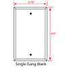 Art Plates - One Gang Blank Switch Plate Cover -