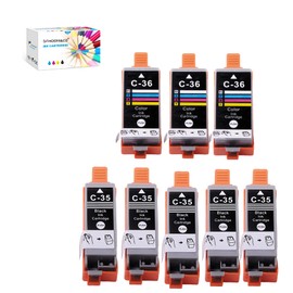 F FINDERS&CO PGI-35 CLI-36 Ink Cartridge Compatible with Canon PIXMA IP100 IP110 TR150 Printer, 8 Pack
