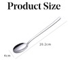2 x Long Handled Teaspoons Spoons Latte Coffee18/10 Polished Stainless