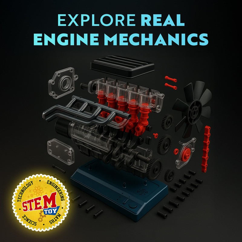 Playz Inline 6 Engine Model Kit - Build Your Own