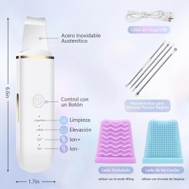 Skin Scrubber, Ultrasónico Exfoliación Limpiador Cuidar Piel