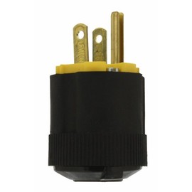 Leviton 15 Amp, 125 Volt, Grounding Plug, 113, Black