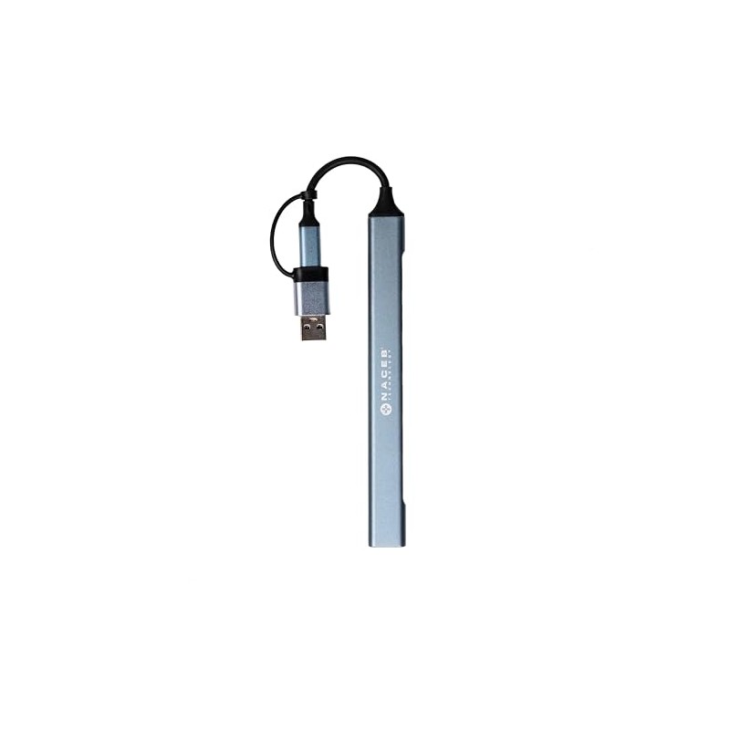 NACEB TECHNOLOGY HUB USB-C/A a 7 Puertos 1 USB 3.0,