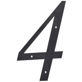 Hillman 847378 Black House Number 4, 6-Inch Nail Plastic