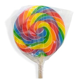 Color Splash Rainbow Kaleidoscope, Tutti Frutti Flavor Swirly Pops, 1.5 Ounces - 12 Pops Box