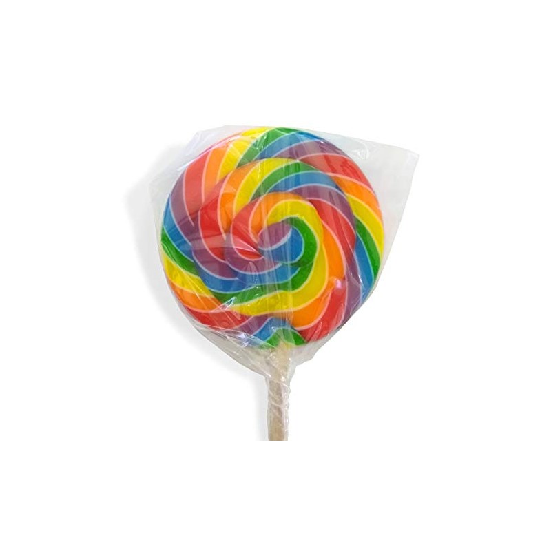 Color Splash Rainbow Kaleidoscope, Tutti Frutti Flavor Swirly Pops, 1.5