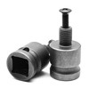 2Pcs Threaded Drill Chuck Square Female Adapter, 3/8" Square Female
