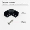 HAMRVL 10pcs Led Aluminum Channel Corner Kit Black for Led