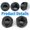 WeddHuis Pack of 50 Hex Nuts Self-Locking Nuts Stop Nut