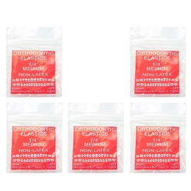 JMU Orthodontic Rubber Bands 1/4 Medium 6.4 mm Clear Orthodontic Elastics 4.5oz 500 pack Latex Free Dental Rubber Bands Made in USA