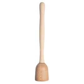 Chinchilla® Sustainable Potato Masher Made of Beech Wood, Brown, Ecological and Durable for Effortless Mashing of Potatoes and Vegetables, Ergonomic for Comfort and Efficiency