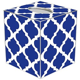 Marye-Kelley Decoupage Royal Blue Chelsea Grande Tissue Box Cover