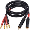 CESS-152-3f Banana Plug to RCA Cable, Phono Banana Speaker Cable,