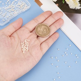 NBEADS 1 Strand Approx. 139 Pieces Mini Natural Cultured Freshwater Pearls 2-3mm Small White Freshwater Pearl Loose Freshwater Pearl Charms Beads for Jewellery Making, Shell Color