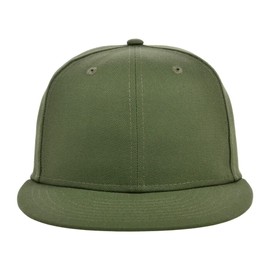 Lids Blank Full Court w/Colored Under Visor Fitted Cap Olive/Camo 7 3/8