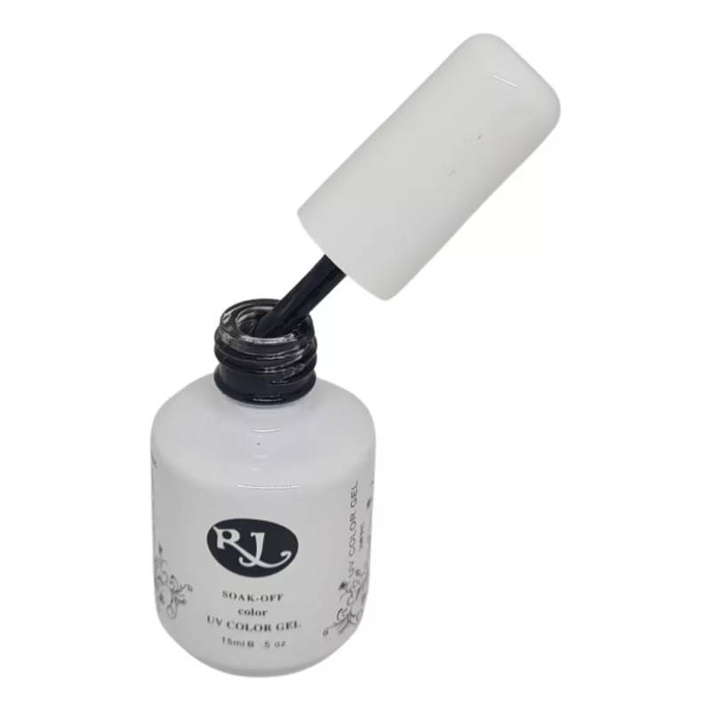Rj Gel Semipermanente De 3 Pasos Color Negro 15ml