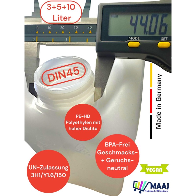 MAAJ Canister Empty Selectable Lid Whether 3 or 5 or