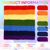 Buryeah Rainbow Chunky Knit Throw Blanket 50"x60" Soft Knitted Throw