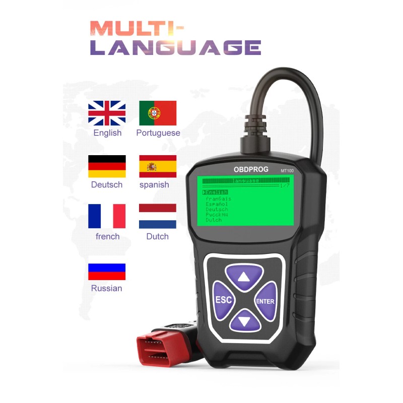 OBDPROG Automotive Diagnostic Scanner OBD2 Car Check Engine Light EOBD