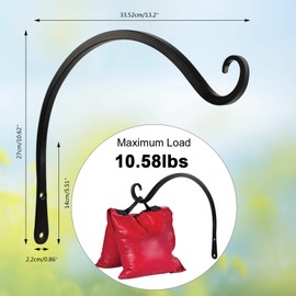 Gtongoko 8-12-14 Inch Sturdy Hanging Plant Bracket - Decorative Plant Hanger for Hanging - 2 Pack (14 Inch)