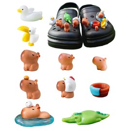 tikono Capybara Shoe Charms Capybara Charms for Crocodile Boys Girls Woman Man Cute Accessories Lapel Pins Gifts for Clog Decoration Plastic, Resin, Resin
