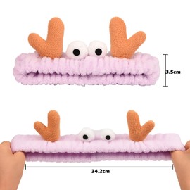 Bohue 4Pcs Crab Plush Headband Crab Makeup Headband Crab Spa Headband Cute Facial Headband Hair Styling Accessories Women Girls Head Decoration Elastic Animal Headband for Washing Face Makeup Skincare