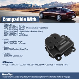 604-108 HVAC Heater Blend Door Actuator Replacement for Chevy Impala 2004 2005 2006 2007 2008 2009 2010 2011 2012 2013, Replace OE# 1573517, 1574122, 15844096, 22754988, 52409974