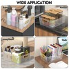 Wakikini Plastic Clear Pantry Storage Basket, Fridge Organizer Bins, 4-Pack