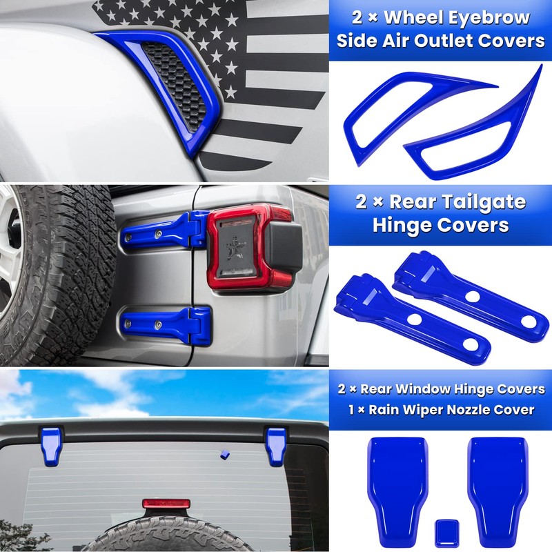 26PCS Full Set Exterior Decoration Trim Kit for Jeep Wrangler