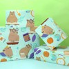 Capybara Wrapping Paper,4 Sheets Studying Capybaras Gift Wrap Paper Back