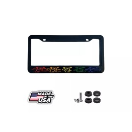 BLVD Grateful Dead Dancing Bears Glossy Black License Plate Frame