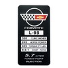1Pc C4 Corvette 1990 L98 Engine ID Spec Metal Data