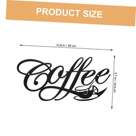 Ciieeo Iron Craft Coffee Cup Wall Hanging Decor Metal Pendant with Bright Color Creative Indoor Ornament for Home and Office Sturdy Vintage Style Coffee Sign