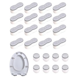 Quuztao 24 Pcs Toilet Seat Bumpers for Use with Bidet, Universal Toilet Seat Bumpers with Strong Self Adhesive